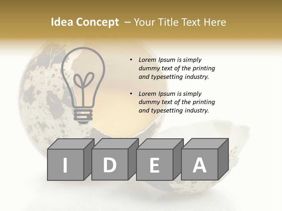 Studio Shot Food Quail Egg PowerPoint Template