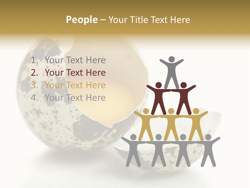 Studio Shot Food Quail Egg PowerPoint Template