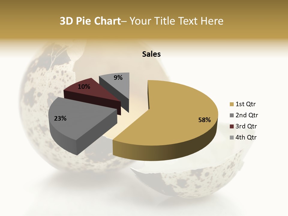 Studio Shot Food Quail Egg PowerPoint Template