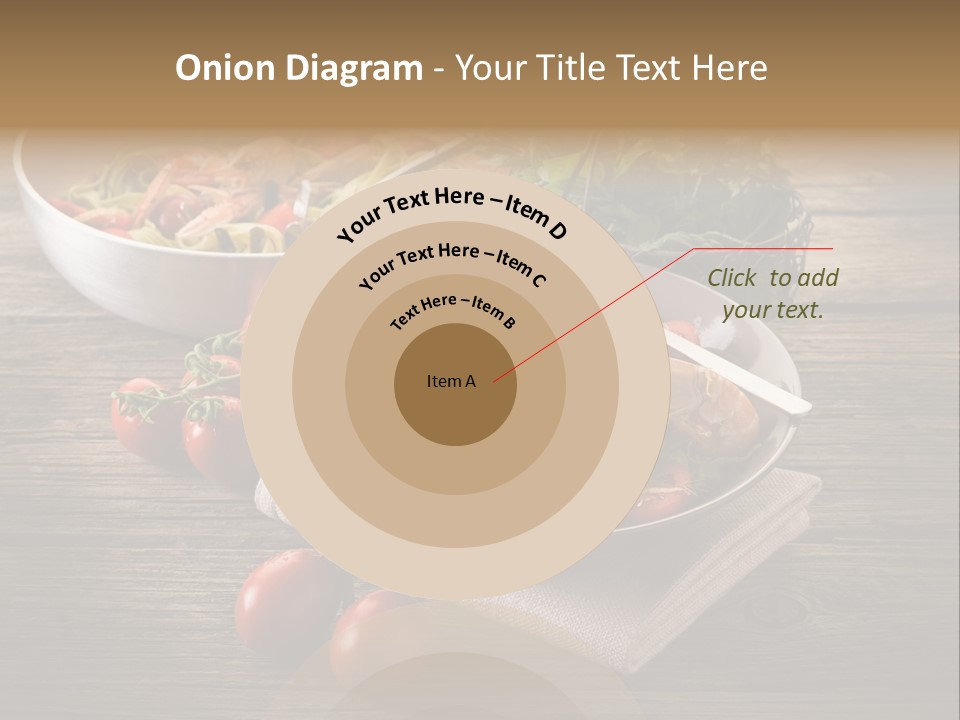 Two Pans Filled With Pasta And Vegetables On A Wooden Table PowerPoint Template