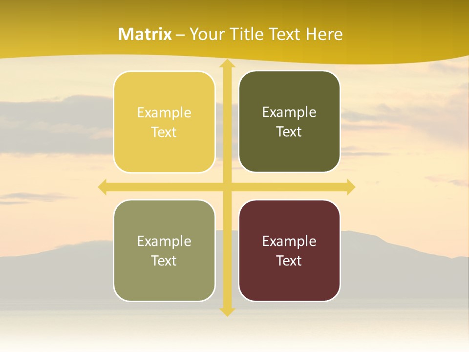 A Beautiful Sunset With A Mountain In The Background PowerPoint Template