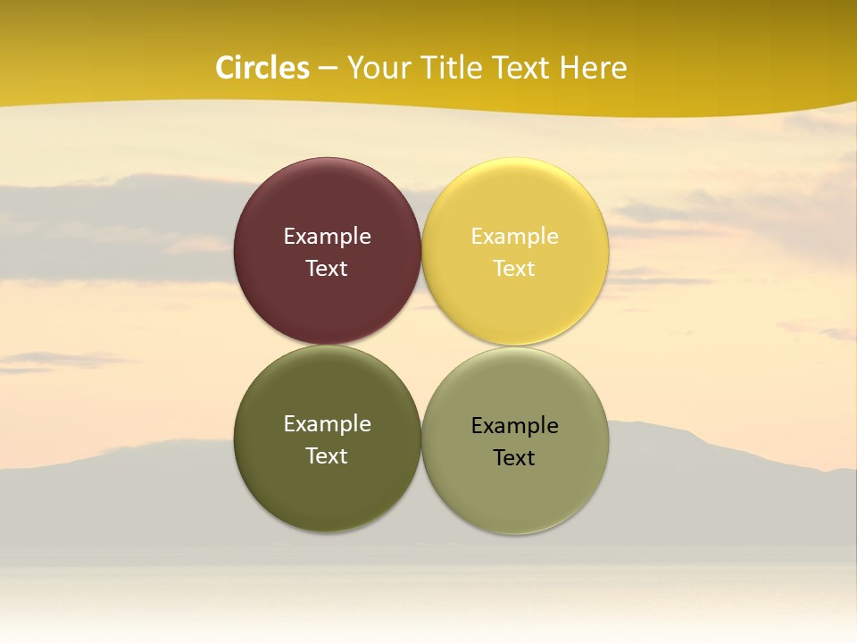 A Beautiful Sunset With A Mountain In The Background PowerPoint Template