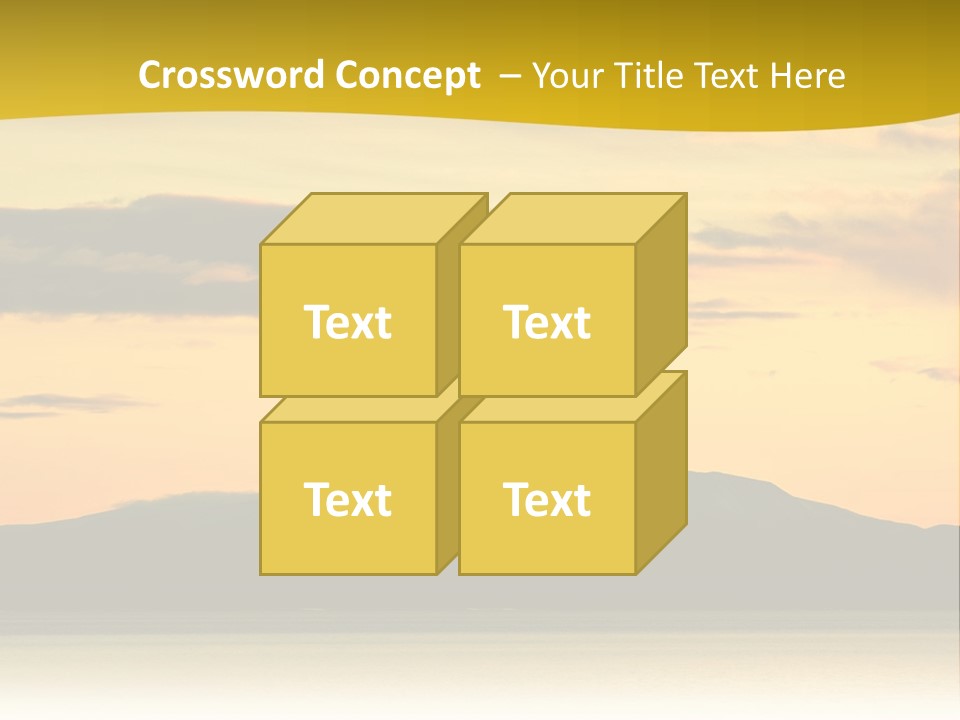 A Beautiful Sunset With A Mountain In The Background PowerPoint Template