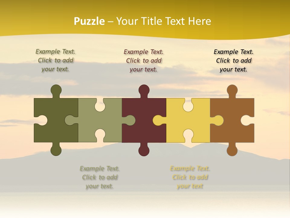 A Beautiful Sunset With A Mountain In The Background PowerPoint Template