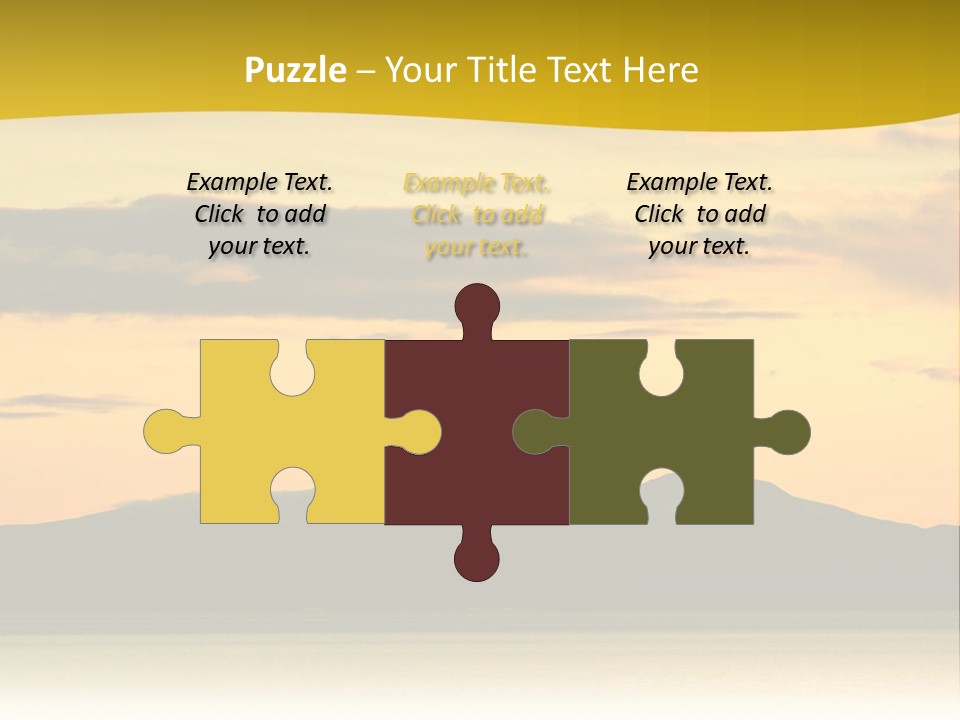 A Beautiful Sunset With A Mountain In The Background PowerPoint Template