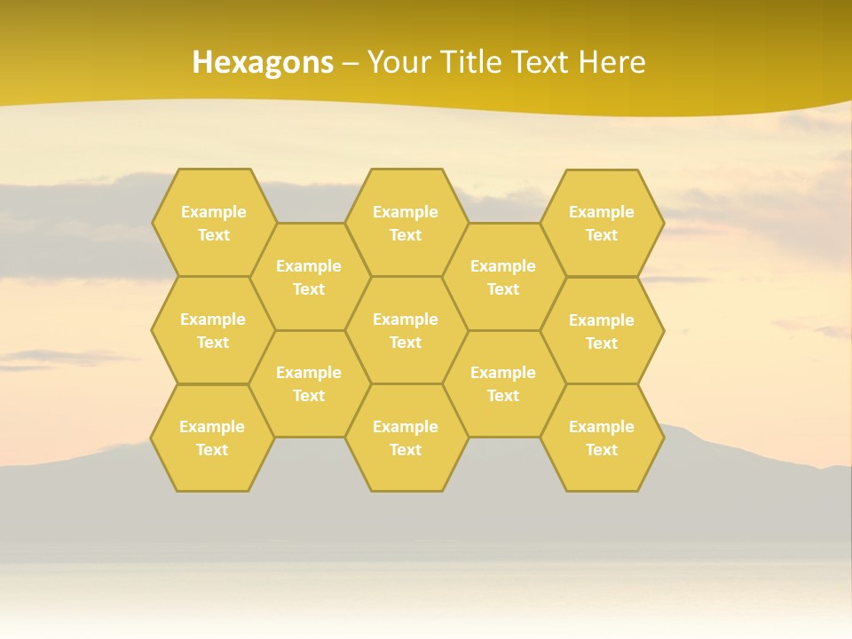 A Beautiful Sunset With A Mountain In The Background PowerPoint Template