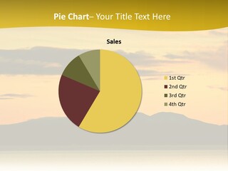 A Beautiful Sunset With A Mountain In The Background PowerPoint Template