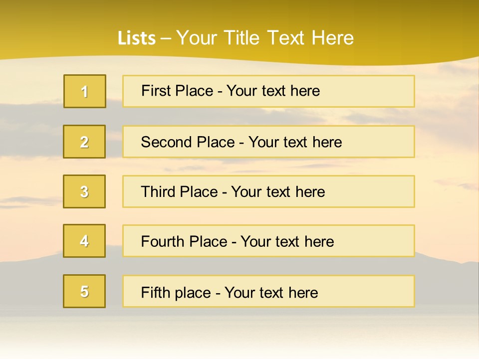 A Beautiful Sunset With A Mountain In The Background PowerPoint Template