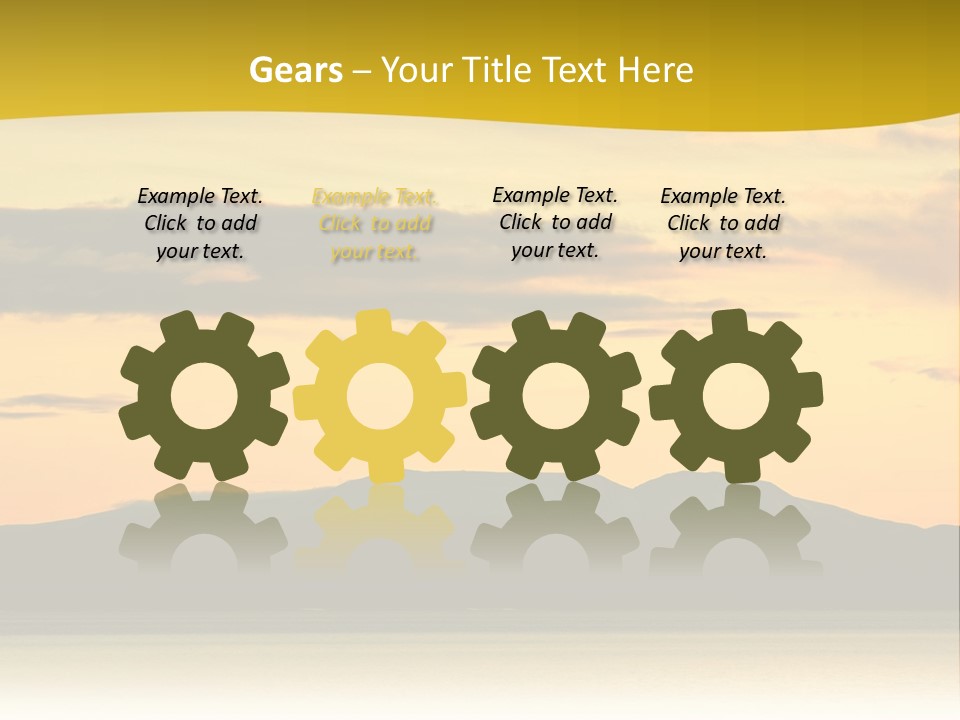 A Beautiful Sunset With A Mountain In The Background PowerPoint Template