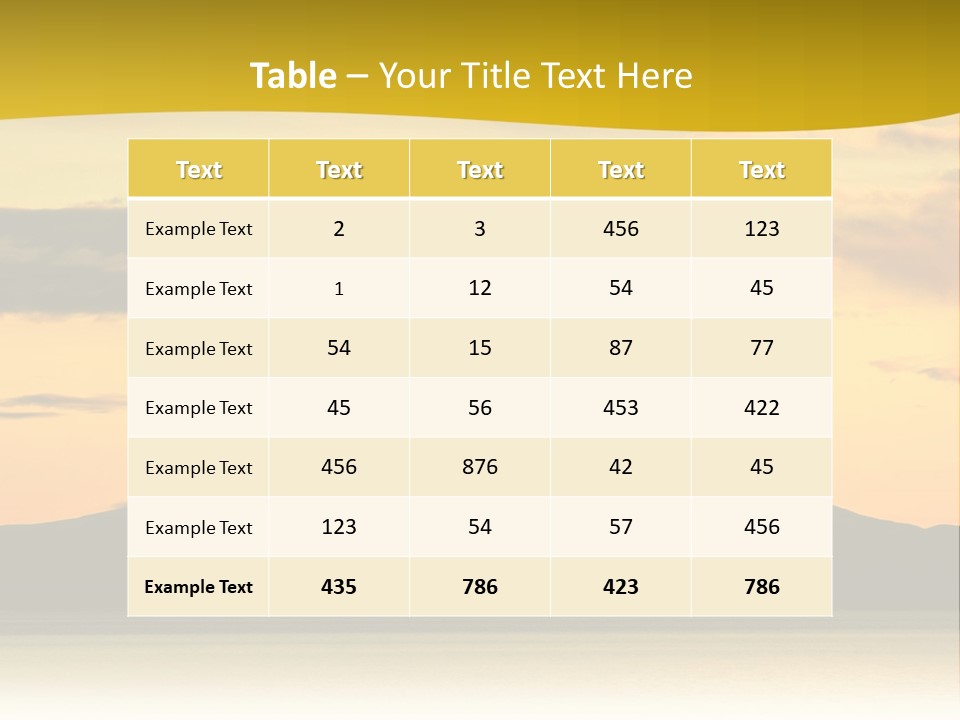 A Beautiful Sunset With A Mountain In The Background PowerPoint Template
