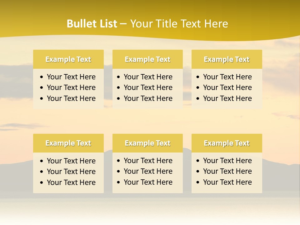 A Beautiful Sunset With A Mountain In The Background PowerPoint Template