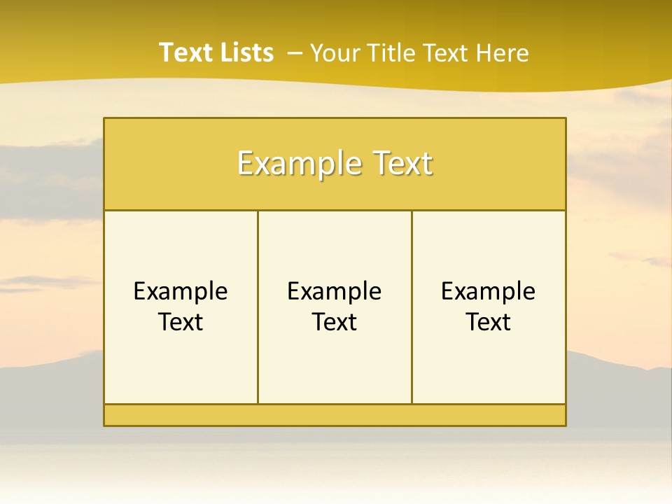A Beautiful Sunset With A Mountain In The Background PowerPoint Template