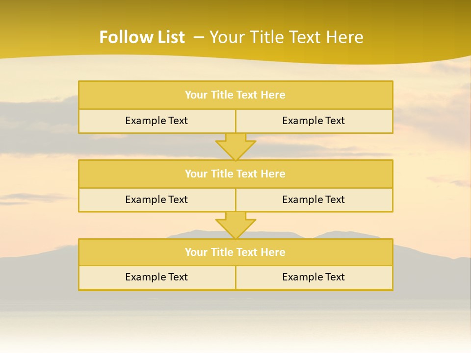 A Beautiful Sunset With A Mountain In The Background PowerPoint Template