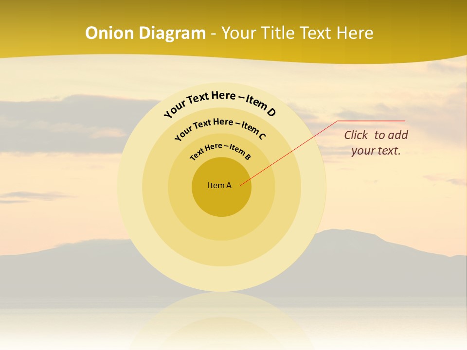 A Beautiful Sunset With A Mountain In The Background PowerPoint Template