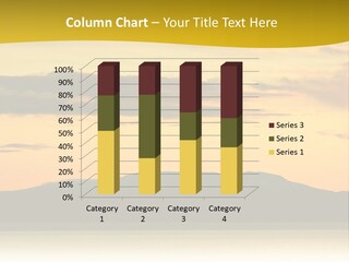 A Beautiful Sunset With A Mountain In The Background PowerPoint Template