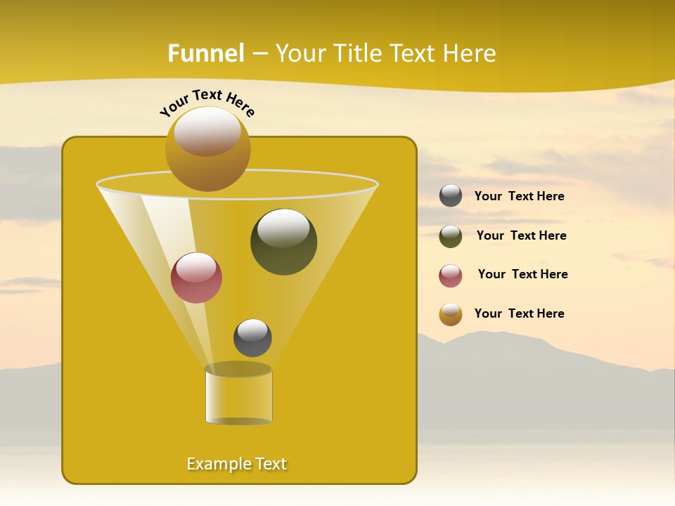 A Beautiful Sunset With A Mountain In The Background PowerPoint Template