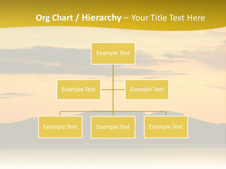A Beautiful Sunset With A Mountain In The Background PowerPoint Template