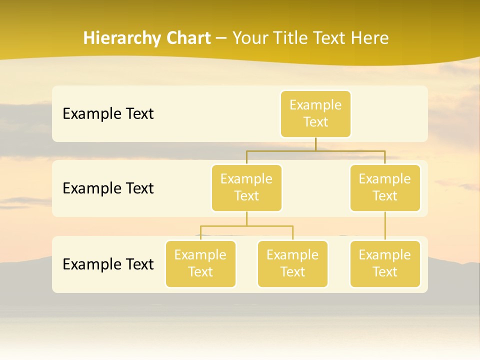 A Beautiful Sunset With A Mountain In The Background PowerPoint Template
