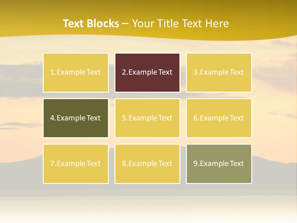 A Beautiful Sunset With A Mountain In The Background PowerPoint Template