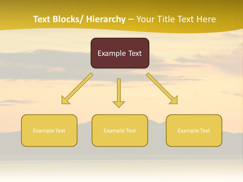 A Beautiful Sunset With A Mountain In The Background PowerPoint Template