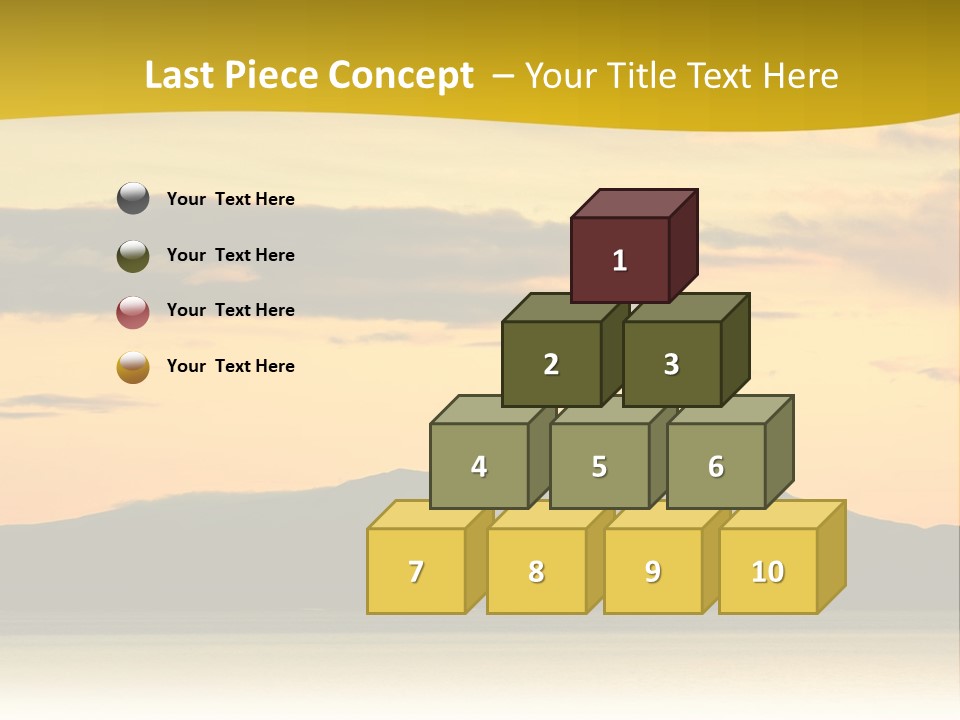 A Beautiful Sunset With A Mountain In The Background PowerPoint Template