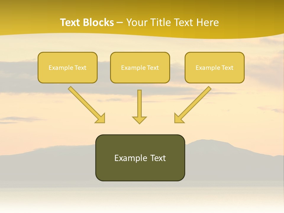 A Beautiful Sunset With A Mountain In The Background PowerPoint Template
