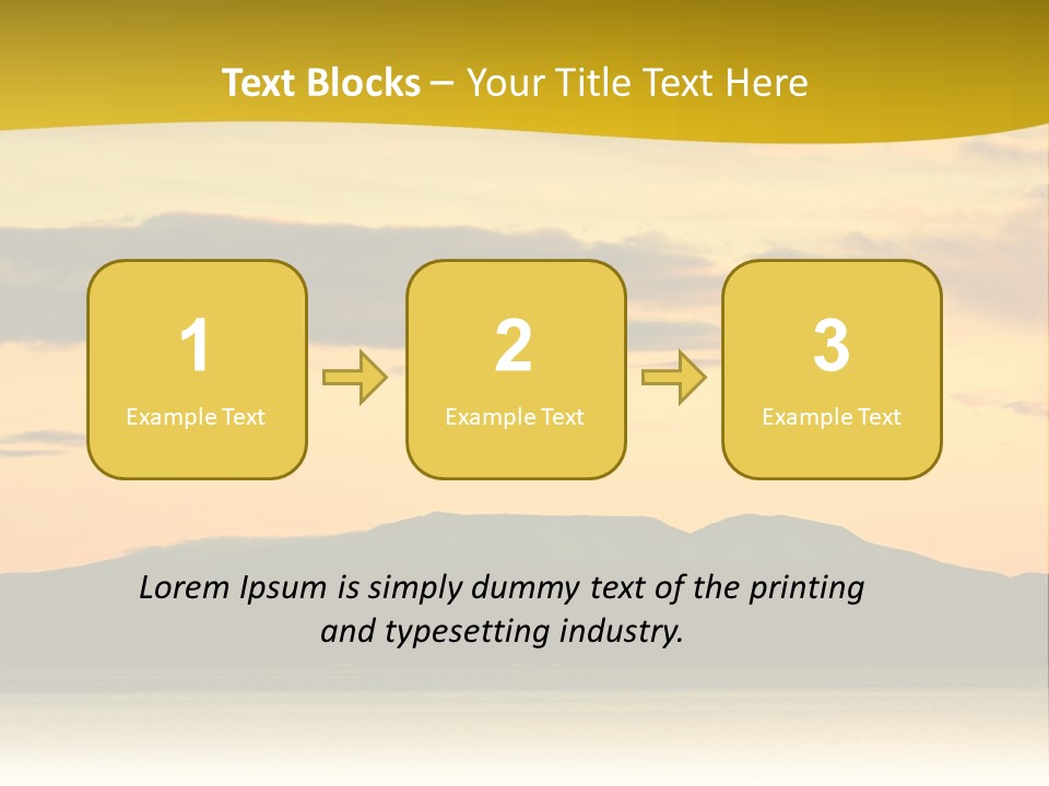 A Beautiful Sunset With A Mountain In The Background PowerPoint Template