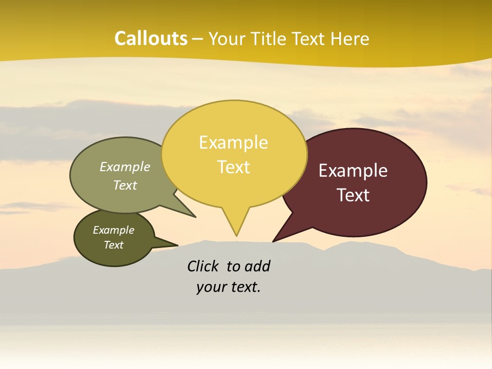 A Beautiful Sunset With A Mountain In The Background PowerPoint Template
