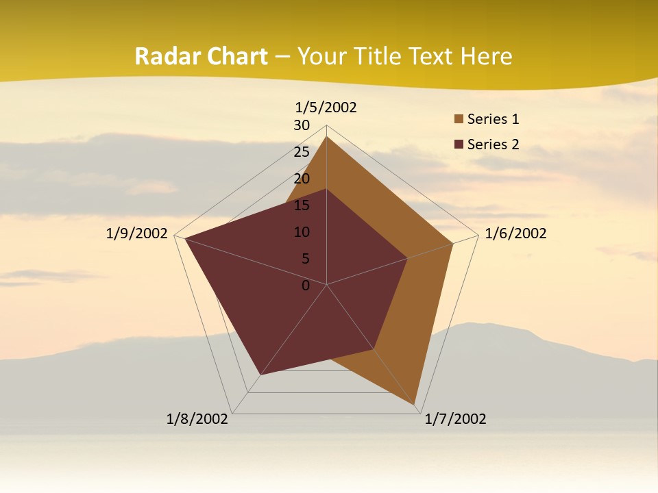 A Beautiful Sunset With A Mountain In The Background PowerPoint Template