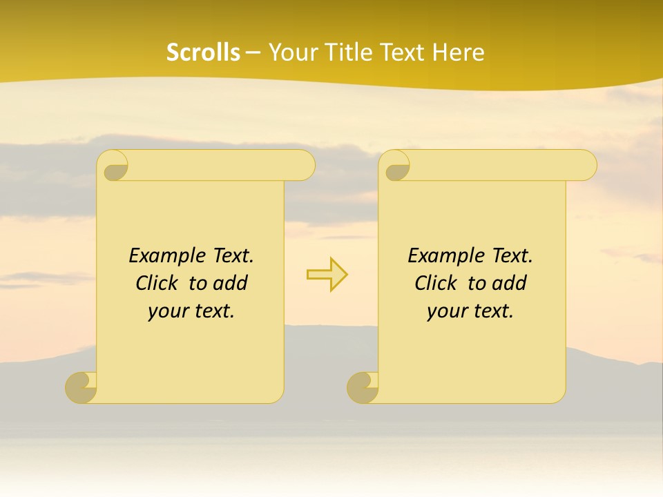 A Beautiful Sunset With A Mountain In The Background PowerPoint Template