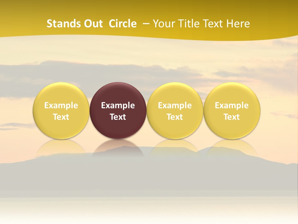 A Beautiful Sunset With A Mountain In The Background PowerPoint Template