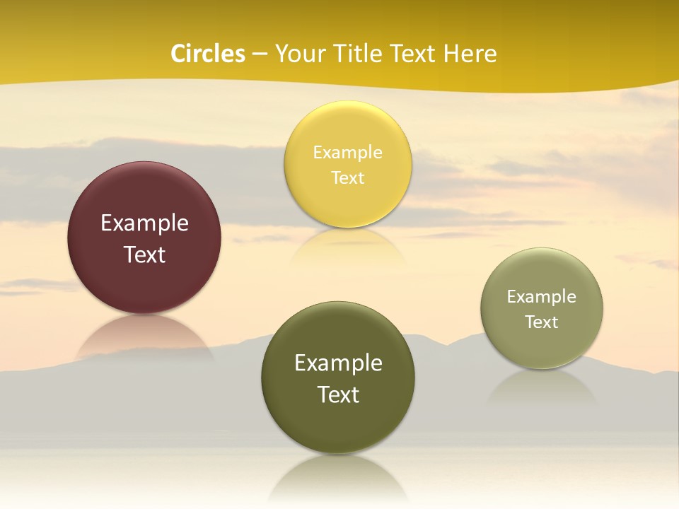 A Beautiful Sunset With A Mountain In The Background PowerPoint Template