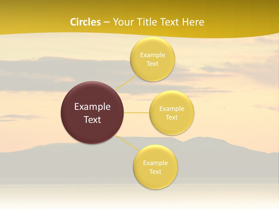 A Beautiful Sunset With A Mountain In The Background PowerPoint Template