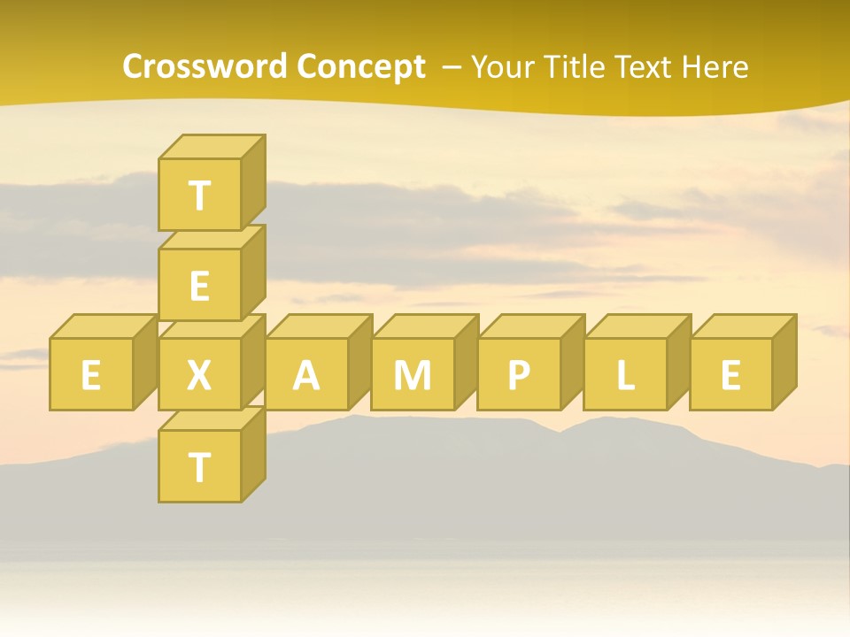 A Beautiful Sunset With A Mountain In The Background PowerPoint Template