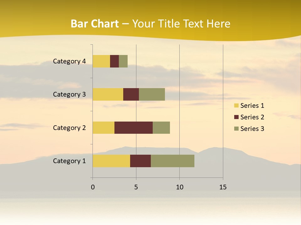 A Beautiful Sunset With A Mountain In The Background PowerPoint Template