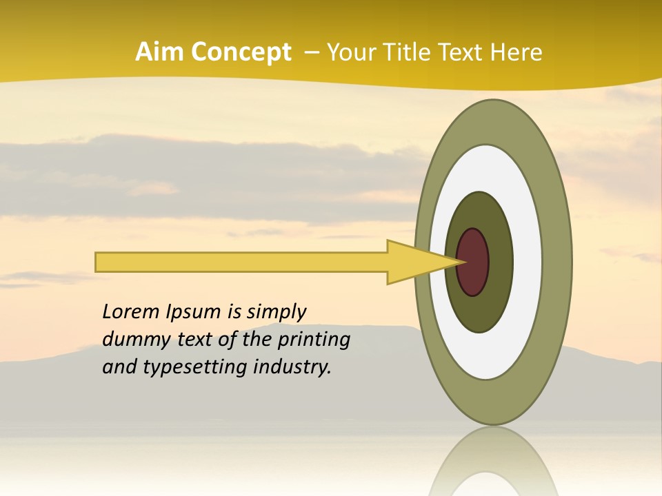 A Beautiful Sunset With A Mountain In The Background PowerPoint Template