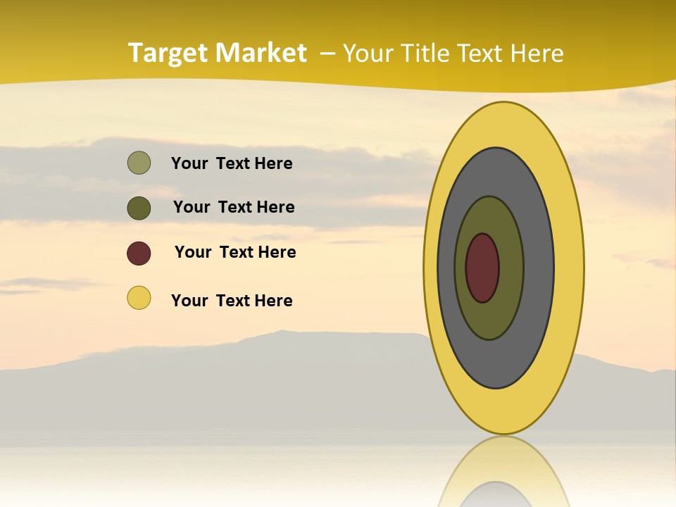 A Beautiful Sunset With A Mountain In The Background PowerPoint Template