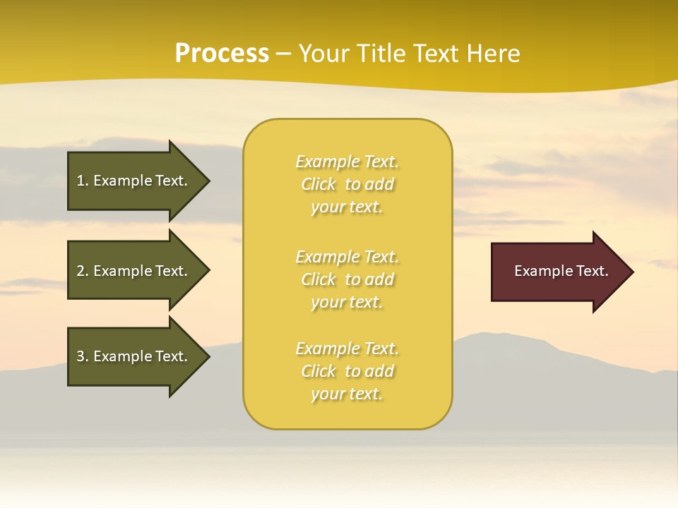 A Beautiful Sunset With A Mountain In The Background PowerPoint Template