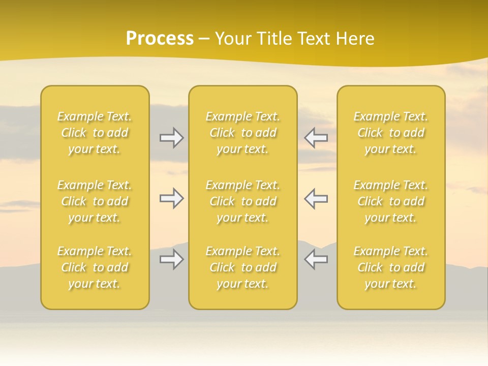 A Beautiful Sunset With A Mountain In The Background PowerPoint Template