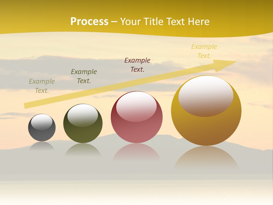 A Beautiful Sunset With A Mountain In The Background PowerPoint Template