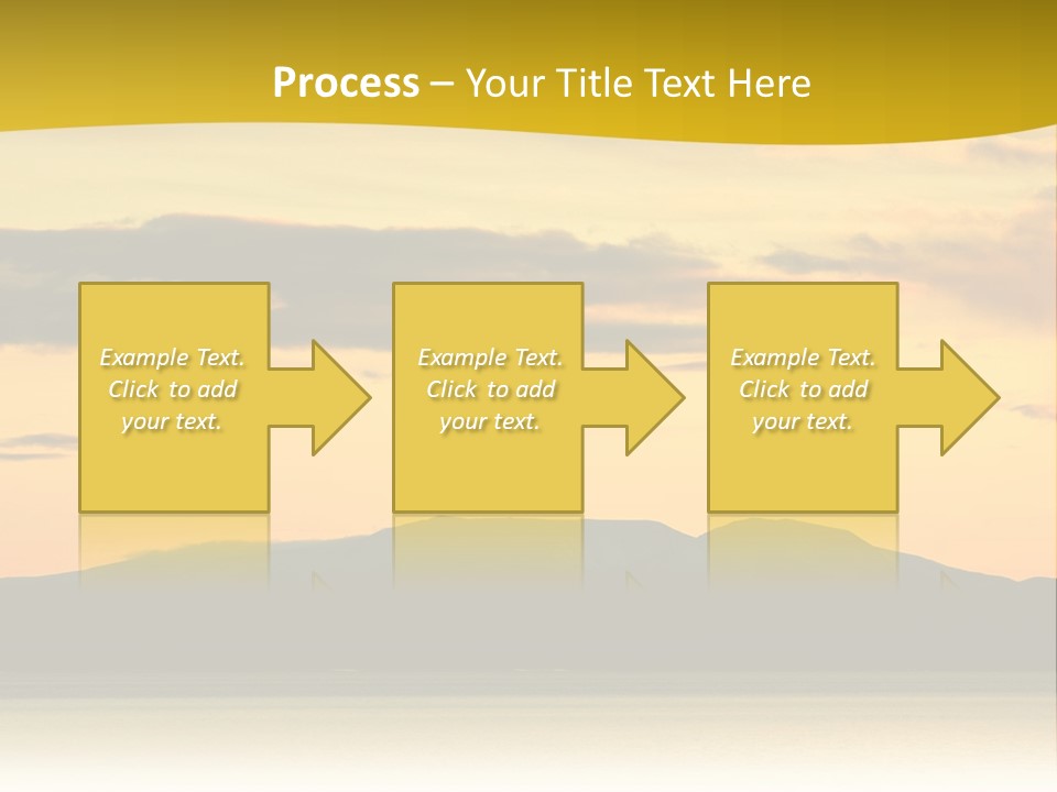 A Beautiful Sunset With A Mountain In The Background PowerPoint Template