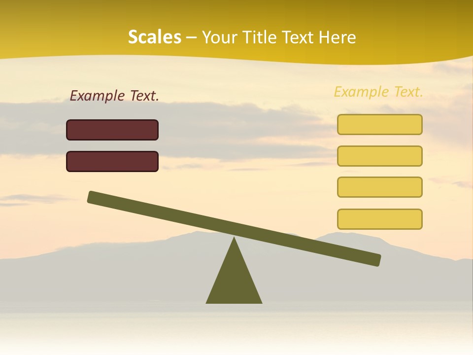 A Beautiful Sunset With A Mountain In The Background PowerPoint Template