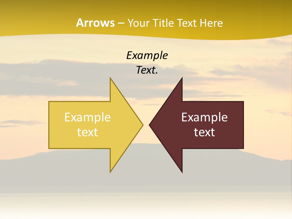 A Beautiful Sunset With A Mountain In The Background PowerPoint Template