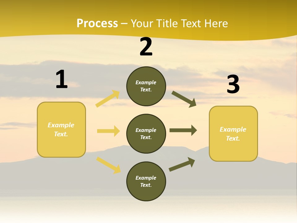 A Beautiful Sunset With A Mountain In The Background PowerPoint Template