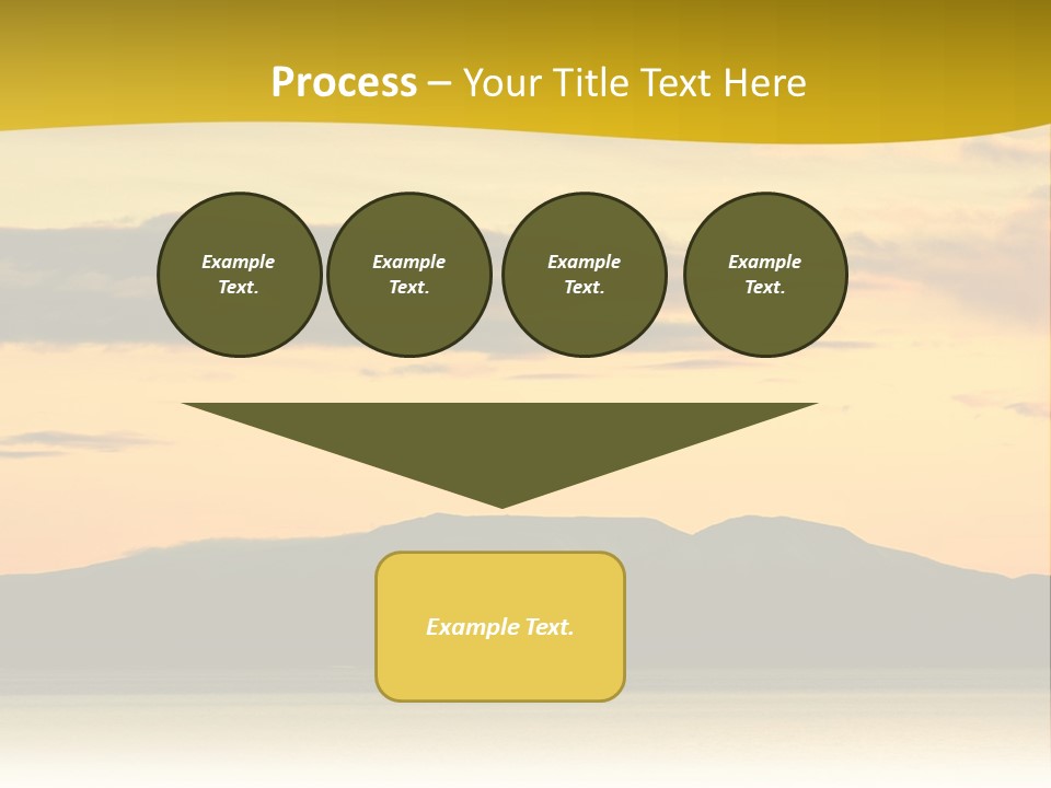 A Beautiful Sunset With A Mountain In The Background PowerPoint Template