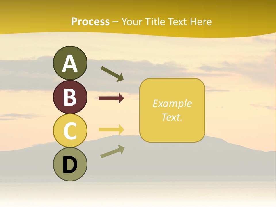 A Beautiful Sunset With A Mountain In The Background PowerPoint Template