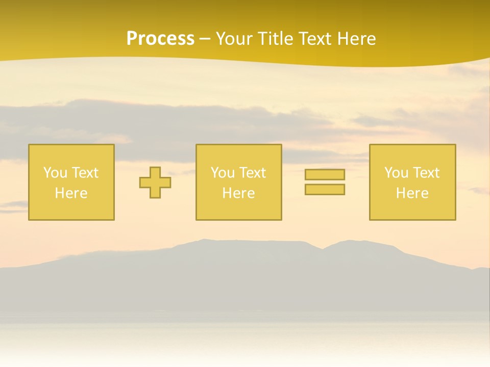 A Beautiful Sunset With A Mountain In The Background PowerPoint Template