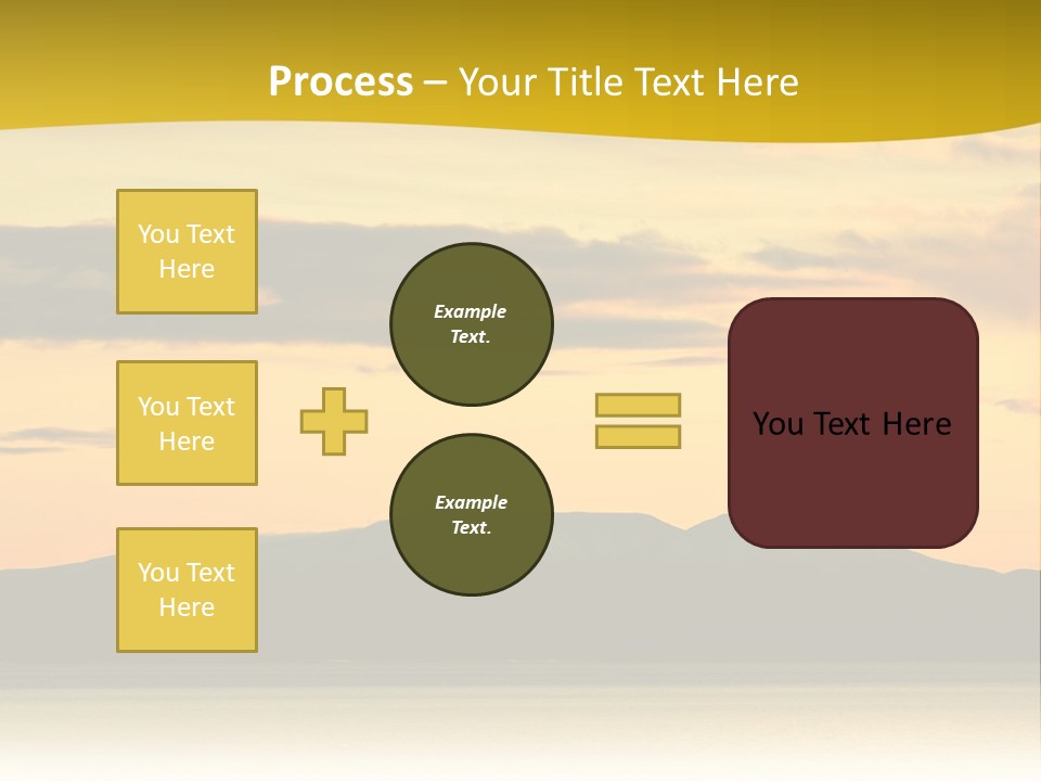 A Beautiful Sunset With A Mountain In The Background PowerPoint Template