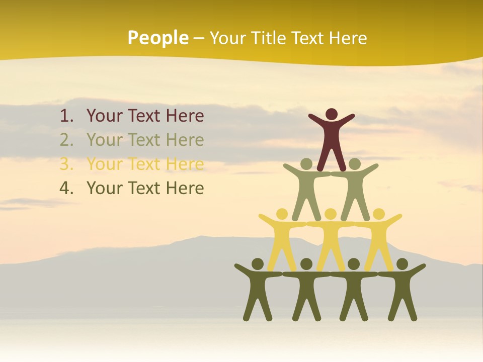 A Beautiful Sunset With A Mountain In The Background PowerPoint Template