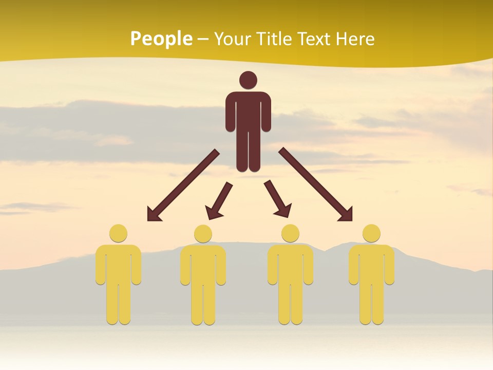 A Beautiful Sunset With A Mountain In The Background PowerPoint Template